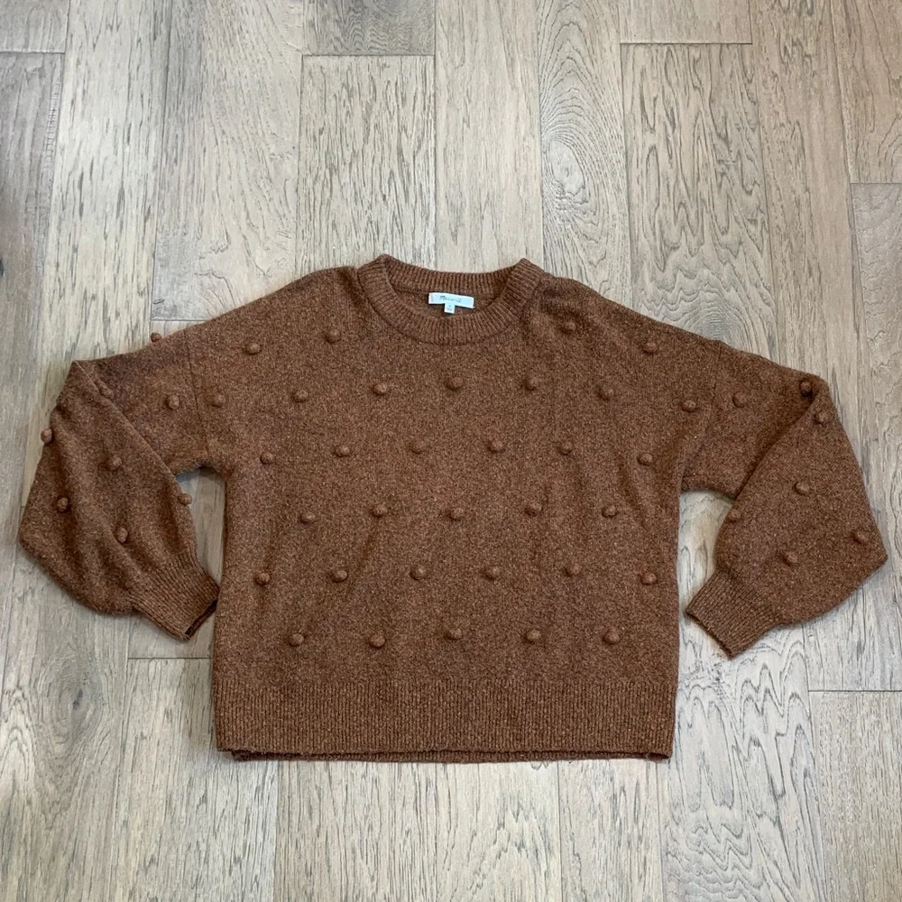 Madewell Brockton Bobble Sweater Merino Wool Blend Size Medium - Picture 2 of 10